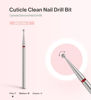 Picture of MelodySusie 1.8mm Ball Shape Cuticle Clean Nail Drill Bit 3/32'', Professional Safety Carbide Diamond Under Nail Cleaner for Cuticle Dead Skin Nail Prepare, Beginners Bits, Series Bit-S, Fine