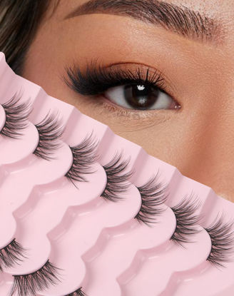Picture of Half Lashes Natural Lashes Wispy Lashes Corner Lashes 3/4 False Eyelashes Natural Half Eyelashes W18