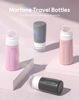 Picture of Morfone 16 Pack Silicone Travel Bottles Set for Toiletries TSA Approved Travel Containers Leakproof Squeezable Refillable Accessories 2oz 3oz for Shampoo Conditioner Lotion Liquids (Black Pink)