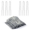 Picture of U Shaped Hair Pins, IKOCO 2.4 inch Bun Pins Silver Hair Pins for Women with Storage Box