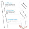 Picture of U Shaped Hair Pins, IKOCO 2.4 inch Bun Pins Silver Hair Pins for Women with Storage Box