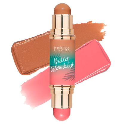 Picture of Physicians Formula Butter Glow & Go Multiuse Stick, Ultra-Creamy Radiant Finish Formula with Murumuru Butter, Vegan & Cruelty-Free- Sunkissed Rose