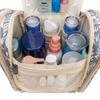 Picture of Narwey Small Hanging Toiletry Bag Women Travel Makeup Bag Organizer Toiletries Bag for Travel Size Essentials Accessories Cosmetics (Medium, Blue Leaf)