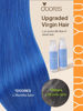 Picture of DOORES Hair Extensions Human Hair Tape in, Blue Tape in Hair Extensions 16 Inch 10pcs 25g, Tape in Human Hair Extensions Straight Hair Invisible Tape
