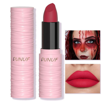 Picture of Yeweian Halloween Red Matte Lipstick, Red Lip Face Body Paint Stick, Cream Eye Black Stick for Baseball, Waterproof Long Lasting Lip Balm for Women, Goth Makeup Clown Makeup Sticks