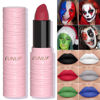 Picture of Yeweian Halloween Red Matte Lipstick, Red Lip Face Body Paint Stick, Cream Eye Black Stick for Baseball, Waterproof Long Lasting Lip Balm for Women, Goth Makeup Clown Makeup Sticks