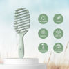 Picture of Ecoed Detangler Brush, Vented Detangling Brush for Curly, Thick, and Straight Hair, Dry and Wet, Quick Smoothing for Women and Men, Eco-Friendly & Sustainable Material (Green)