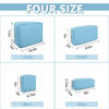 Picture of UIXIZQ Waterproof Small Pencil Case Makeup Bag for Purse,Cute Pencil Pouch Preppy Nylon Makeup Brush Holder with Zipper,Girls Portable Storage Case Small Pen Bag for Office College(Slim-Blue)