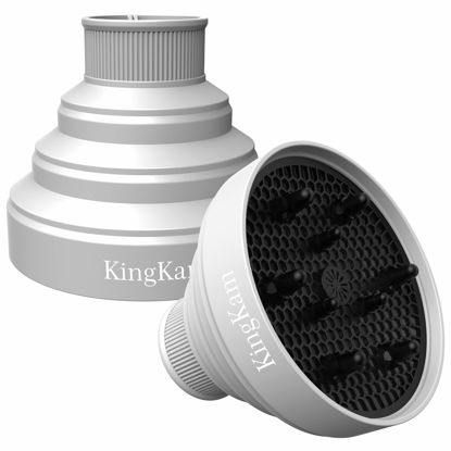 Picture of Collapsible Silicone Hair Dryer Diffuser - Travel and Easy Storage - Fit Nozzle Diameter D-1.575Inch to 1.968 Inch (4-5cm)