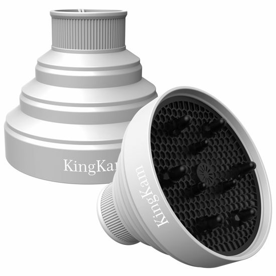 Picture of Collapsible Silicone Hair Dryer Diffuser - Travel and Easy Storage - Fit Nozzle Diameter D-1.575Inch to 1.968 Inch (4-5cm)