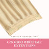 Picture of GOO GOO Wire Hair Extensions Human Hair, 18A/613A Dark Blonde mix Bleach Blonde Highlighted 20inch 110g, Invisible Wire Hair Extensions with Transparent, Seamless Fish Line Hairpiece