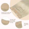 Picture of GOO GOO Wire Hair Extensions Human Hair, 60A Platinum Blonde Natural 20inch 140g, Invisible Wire Hair Extensions with Transparent, Seamless Fish Line Hairpiece