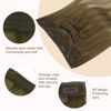 Picture of GOO GOO Wire Hair Extensions Human Hair, 3/8/613 Walnut Brown with Ash Brown and Bleach Blonde Balayage 12inch 100g, Invisible Wire Hair Extensions with Transparent, Seamless Fish Line Hairpiece
