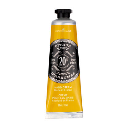 Picture of La Chatelaine 20% Shea Butter Hand Cream Travel Size, Men, Unisex, Organic Argan Oil, Moisturizing, Nourishing, Extra-Rich Hand Lotion, Made in France, Paraben Free, 1 oz / 30ml (Citrus Zest)