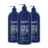 Picture of Suave Men Shampoo Conditioner Bodywash 3 in 1 Charcoal &Warm Ginger to Cleanse and Nourish Hair and Skin, 40 oz Pack of 3