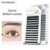 Picture of NAGARAKU Bottom Eyelash Extensions Individual Lashes Classic Single Matte Black Soft Natural Faux Mink False Lashes 12 rows (0.10mm J curl 5-8mm Mix Tray)