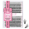 Picture of 280 Pcs Individual Lashes 30D Mixed Lash Clusters Devil Style Lashes That Look Like Eyelash Extensions Wispy Lashes DIY Individual Lashes At Home (30D-D-8-16mix,Manga)