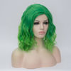 Picture of Cying Lin Short Bob Wavy Curly Wig Ombre Green Wig For Women Cosplay Halloween Wigs Heat Resistant Bob Party Wig Include Wig Cap (Ombre Green)