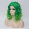 Picture of Cying Lin Short Bob Wavy Curly Wig Ombre Green Wig For Women Cosplay Halloween Wigs Heat Resistant Bob Party Wig Include Wig Cap (Ombre Green)