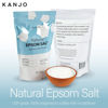 Picture of FSA HSA Eligible Kanjo Natural Epsom Salt - 100% Pure Magnesium Sulfate USP Bath Salt - Soak for Muscle Pain, Foot Pain, & Joint Pain Relief - Unscented - 16oz Bag