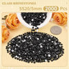 Picture of 2000PCS SS20/5mm Crystal Rhinestones (Jet Black), Bedazzling Flatback Glass Rhinestones for Crafting DIY Nail Art Makeup Decoration, Gems Diomand Charms for Tumbler Shoes Clothing Mug