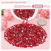 Picture of 2000PCS SS20/5mm Crystal Rhinestones (Red/Siam), Bedazzling Flatback Glass Rhinestones for Crafting DIY Nail Art Makeup Decoration, Gems Diomand Charms for Tumbler Shoes Clothing Mug