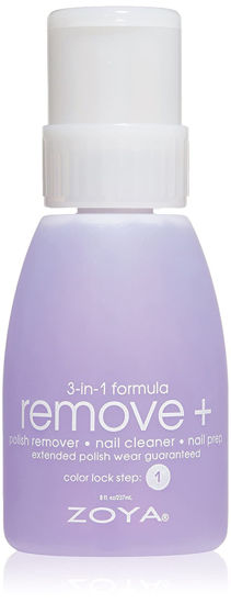 Picture of ZOYA Remove Plus 3 in 1 Formula - Liquid Polish Remover, Nail Cleaner, Nail Prep, 8 Fl Oz