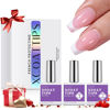 Picture of btartboxnails Nail Tips Builder Gel Set - 15ml Nail Tip Builder Gel 15ml Top Coat with Gel Nail Glue for French Tip Gel Nails 30+Days Long Lasting