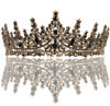 Picture of Black Crown for Women Crystal Princess Tiaras Rhinestone Queen Crowns Wedding Bridal Hair Accessories Birthday Prom Pageant Party Coming of Age Ceremony Photo Props (Black2)