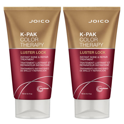 Picture of K-PAK Color Therapy Luster Lock Instant Shine & Repair Treatment | For Color-Treated Hair | Boost Color Vibrancy | Repair Breakage | With Keratin & Argan Oil | 5.1 Fl Oz (Pack of 2)