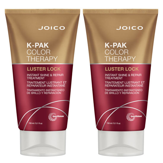 Picture of K-PAK Color Therapy Luster Lock Instant Shine & Repair Treatment | For Color-Treated Hair | Boost Color Vibrancy | Repair Breakage | With Keratin & Argan Oil | 5.1 Fl Oz (Pack of 2)