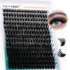 Picture of Lash Clusters Fluffy Cluster Lashes Extensions Thick 280pcs D Curl Eyelash Clusters DIY At Home Individual Lashes Extension by GEMERRY（80P-10-18mm)