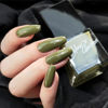 Picture of COSMOO Olive Green Nail Polish, 12ml Olive Quick Dry Nail Lacquer for Nail Art Varnish, 0.41 fl oz