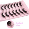Picture of Yasnai Fox Lashes False Eyelashes Fluffy Volume Lashes Wispy Cat Eye Fake Lashes Natural Eyelashes 7 Pairs Pack