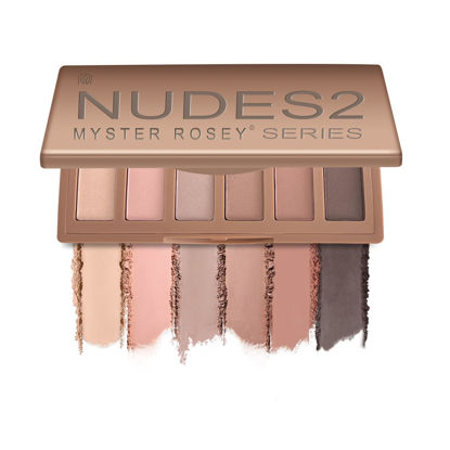 Picture of MYSTER ROSEY Nudes 2 Series Mini Eyeshadow Palette, Velvety Matte&Satin Finish, 6 Nude Taupe & Brown Neutral Eye Shadows, Travel Friendly Size, Vegan, Cruelty -free