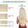 Picture of DOORES Hair Extensions Clip in Human Hair, Platinum Blonde 150g 9pcs 20 Inch, Remy Human Hair Extensions Clip in Human Hair Extensions Clip ins Real Natural Hair Extensions Straight Thick