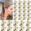 Picture of 30 PCS Gold Star Hair Clips,20PCS 1.22"Star Hair Clip and 10 PCS 1.65"Star Hair Clips Snap Star Hair Accessories Non Slip Star Clips for Girls Women Gold Accessories Gold Metal Hair Clips