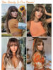 Picture of Honygebia Light Brown Wig with Bangs - Long Ombre Wavy Wigs for White Women, Ash White Synthetic Heat Resistant Hair, Natural Best Wigs for Halloween/Christmas/Cosplay/Party