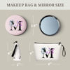 Picture of Women Gifts for Birthday, Makeup Bag, Maid of Honor Gifts, Gifts for Bride,bridesmaid, Sister Gifts, Friend Birthday Gifts for Women, Womens Birthday Gifts, Cosmetic Bag with Mirror,Christmas Gifts,M