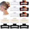Picture of Sisiaipu 4.1 Inch Large Claw Clips - 12 Pcs Jumbo Square Jaw Clips for Thick Hair, Bulk Hair Accessories for Women and Girls - Transparent