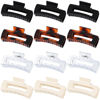 Picture of Sisiaipu 4.1 Inch Large Claw Clips - 12 Pcs Jumbo Square Jaw Clips for Thick Hair, Bulk Hair Accessories for Women and Girls - Transparent