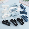 Picture of Sisiaipu Hair Clip, 4.1 Inch Large Square Hair Claws Clips 12 Pcs for Thick Hair - Blue, for Women and Girls