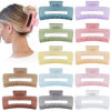 Picture of Sisiaipu 4.1 Inch Large Jumbo Jaw Square Clips for Thick Hair - 12 Pcs Bulk Hair Accessories for Women and Girls - Ice Cream