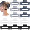 Picture of Sisiaipu Hair Claw Clips, 12 Pcs Large 4.1 Inch Extra Long Square Hair Clips for Thick Hair, Jumbo Jaw Clips, Bulk Hair Accessories for Women and Girls - Grey