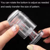 Picture of Upgrade Rotatable Nail Stamper Kit, French Tip Nail Art Stamper with Adjustable Pattern Size, DIY Nail Decor Manicure Home Salon Tool, Clear Silicone Stamping