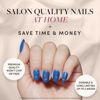 Picture of Harry Potter™ x Glamnetic Press On Nails - Luna Lovegood™ | Blue Celestial 3D Graphic Short Oval False Nails, Reusable Stick On Fake Nails with Glue | Salon Quality | 15 Sizes - 30 Nail Kit
