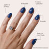 Picture of Harry Potter™ x Glamnetic Press On Nails - Luna Lovegood™ | Blue Celestial 3D Graphic Short Oval False Nails, Reusable Stick On Fake Nails with Glue | Salon Quality | 15 Sizes - 30 Nail Kit