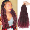 Picture of Goddess Box Braids Crochet Hair With Curly Ends 16 Inch Bohomian Box Braids Crochet Braids 8 Packs 3X Crochet Braids Synthetic Braiding Hair Extension for Black Women (16 Inch (Pack of 8), T1B BUG)…