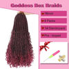 Picture of Goddess Box Braids Crochet Hair With Curly Ends 16 Inch Bohomian Box Braids Crochet Braids 8 Packs 3X Crochet Braids Synthetic Braiding Hair Extension for Black Women (16 Inch (Pack of 8), T1B BUG)…