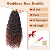 Picture of Goddess Box Braids Crochet Hair With Curly Ends 14 Inch Bohomian Box Braids Crochet Braids 8 Packs 3X Crochet Braids Synthetic Braiding Hair Extension for Black Women (14 Inch (Pack of 8), T350)…